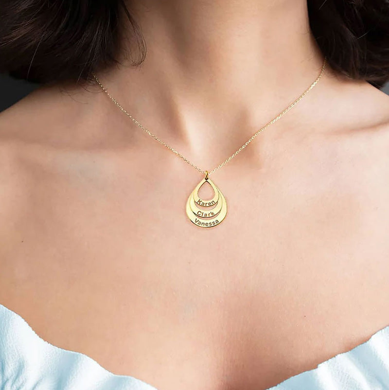 3 Drop Necklace in Gold