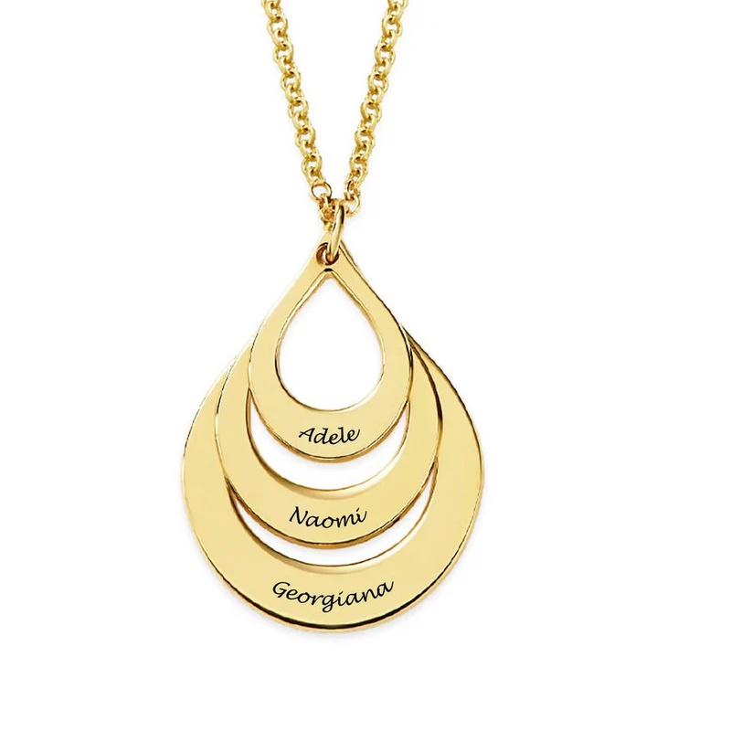 3 Drop Necklace in Gold