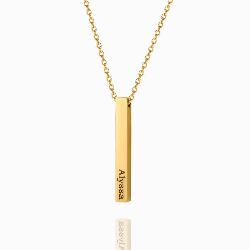 Vertical 3D Bar Necklace – Jewlez - Main Image