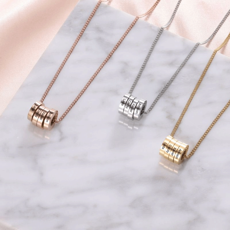 Stacking Ring Charm Necklace