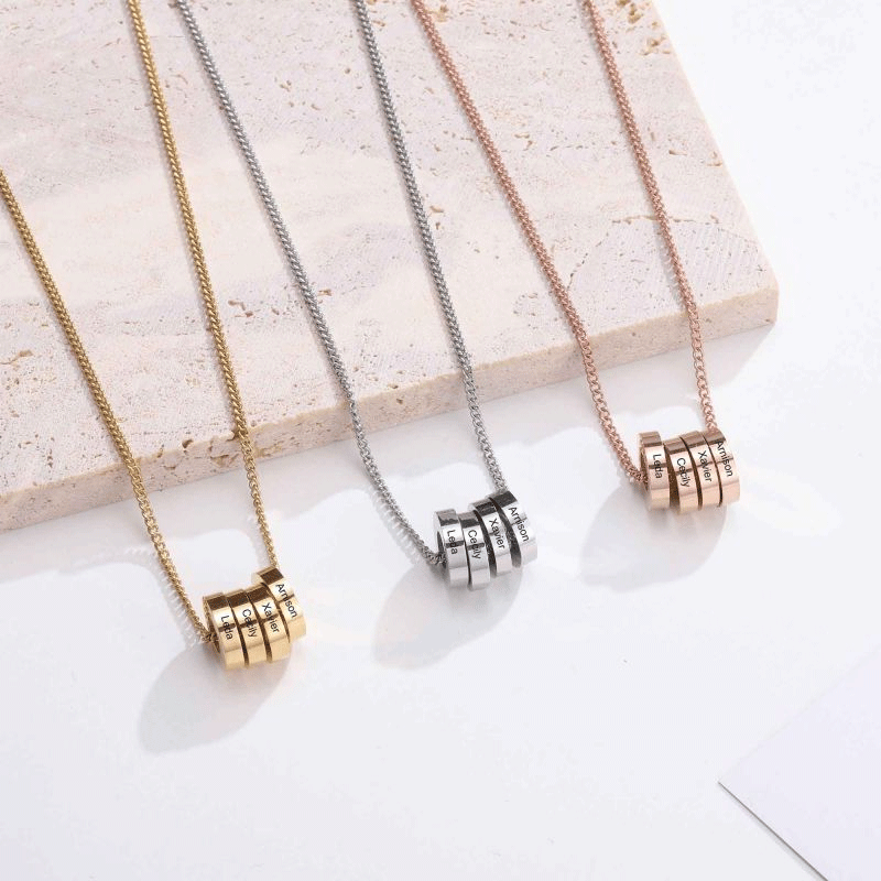 Stacking Ring Charm Necklace
