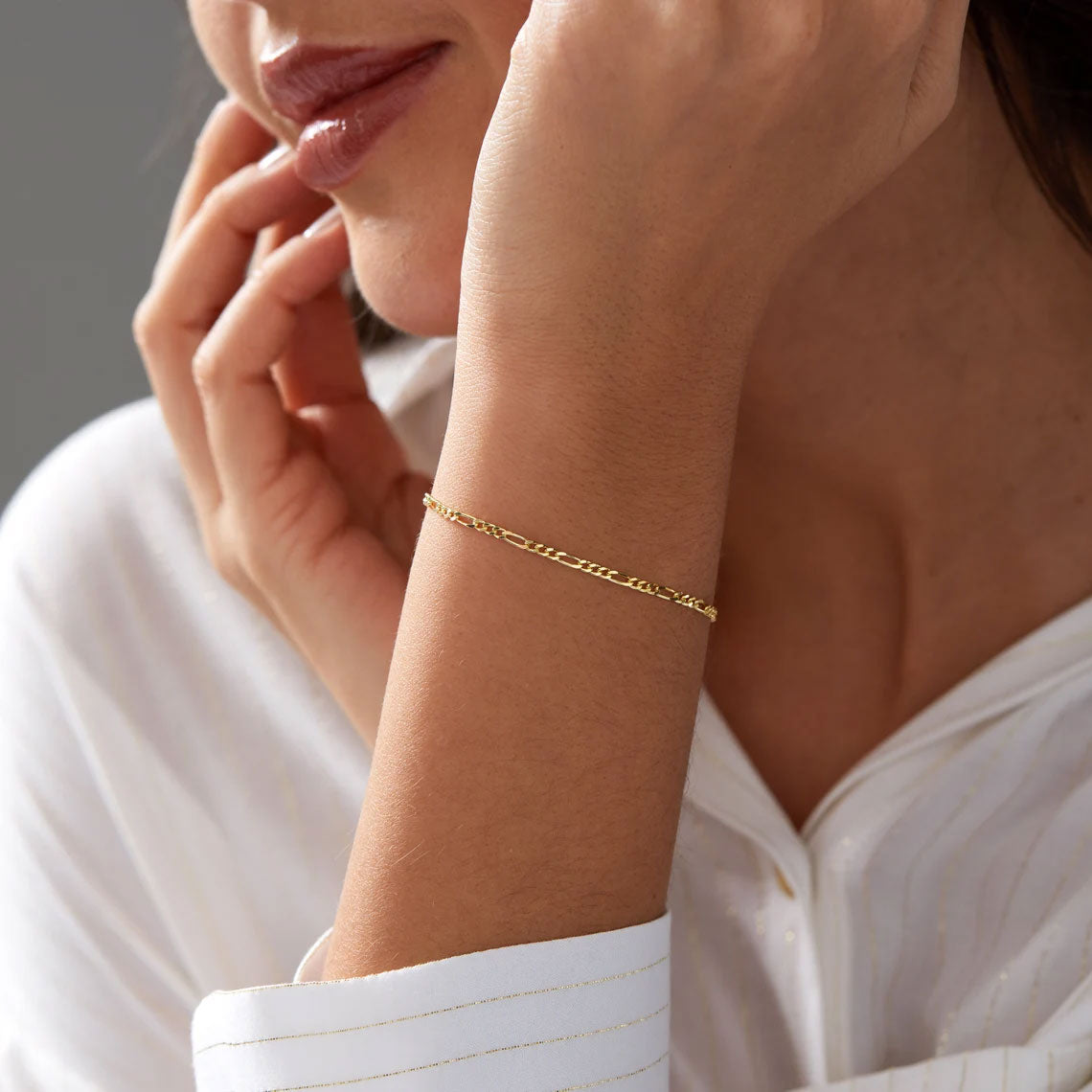 Gold Figaro Chain Bracelet