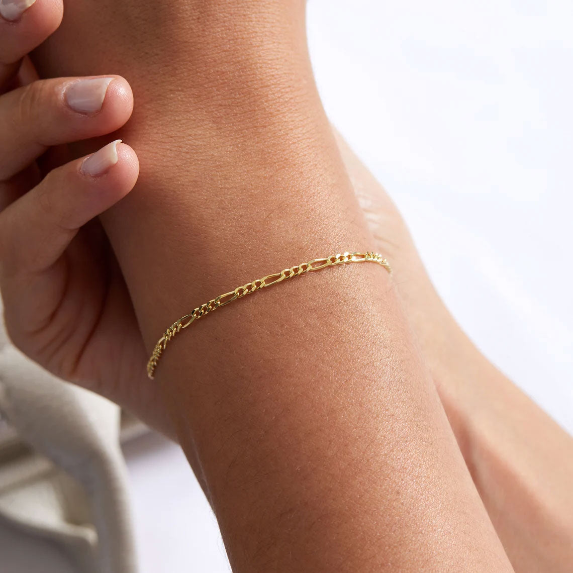 Gold Figaro Chain Bracelet