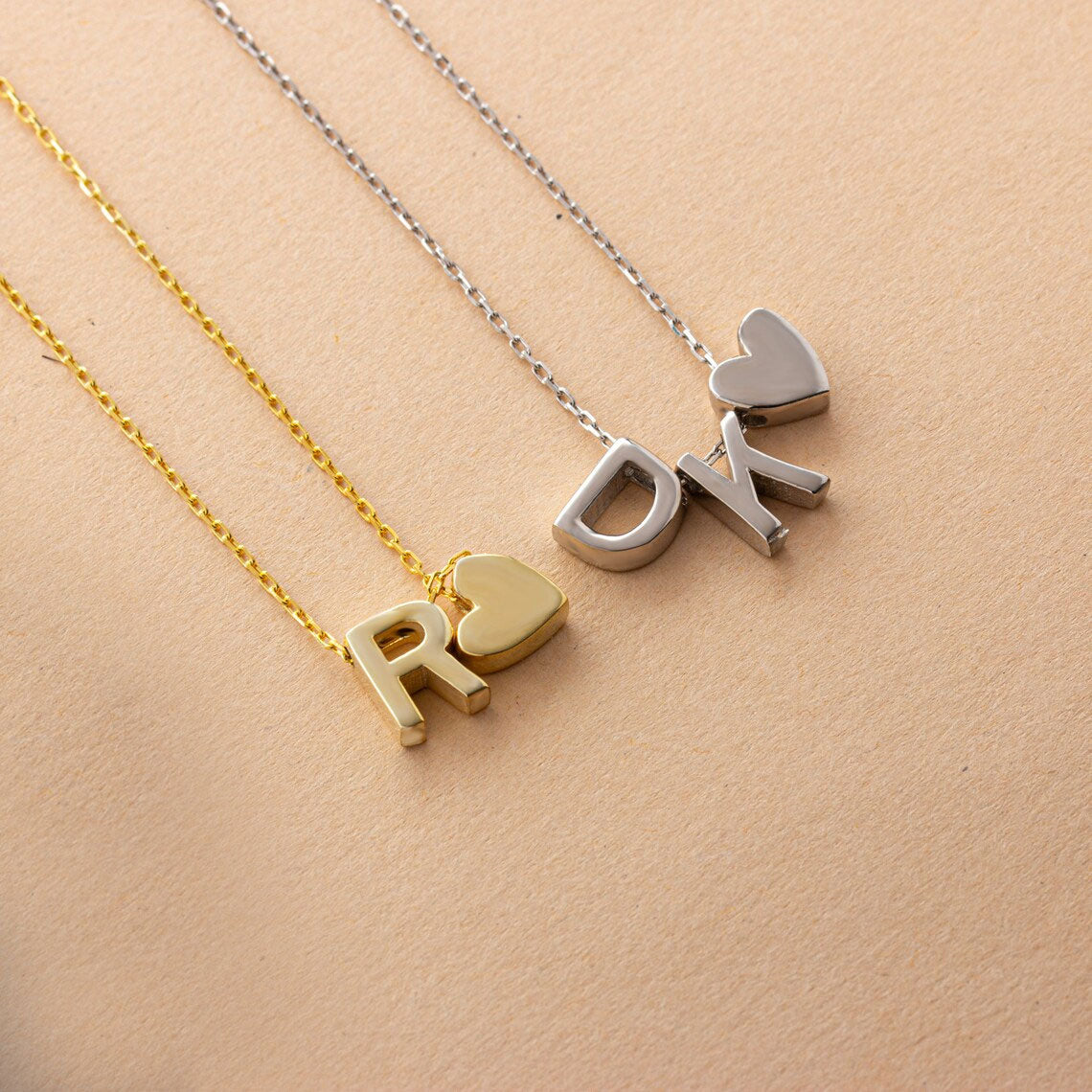 Heart Initial Necklace