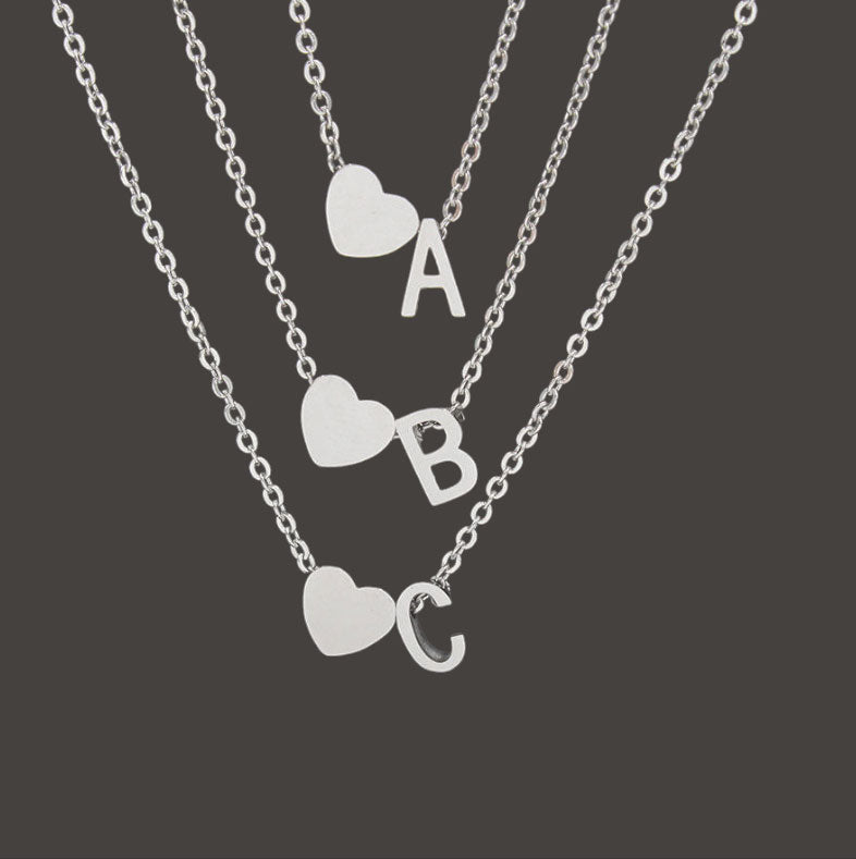Heart Initial Necklace