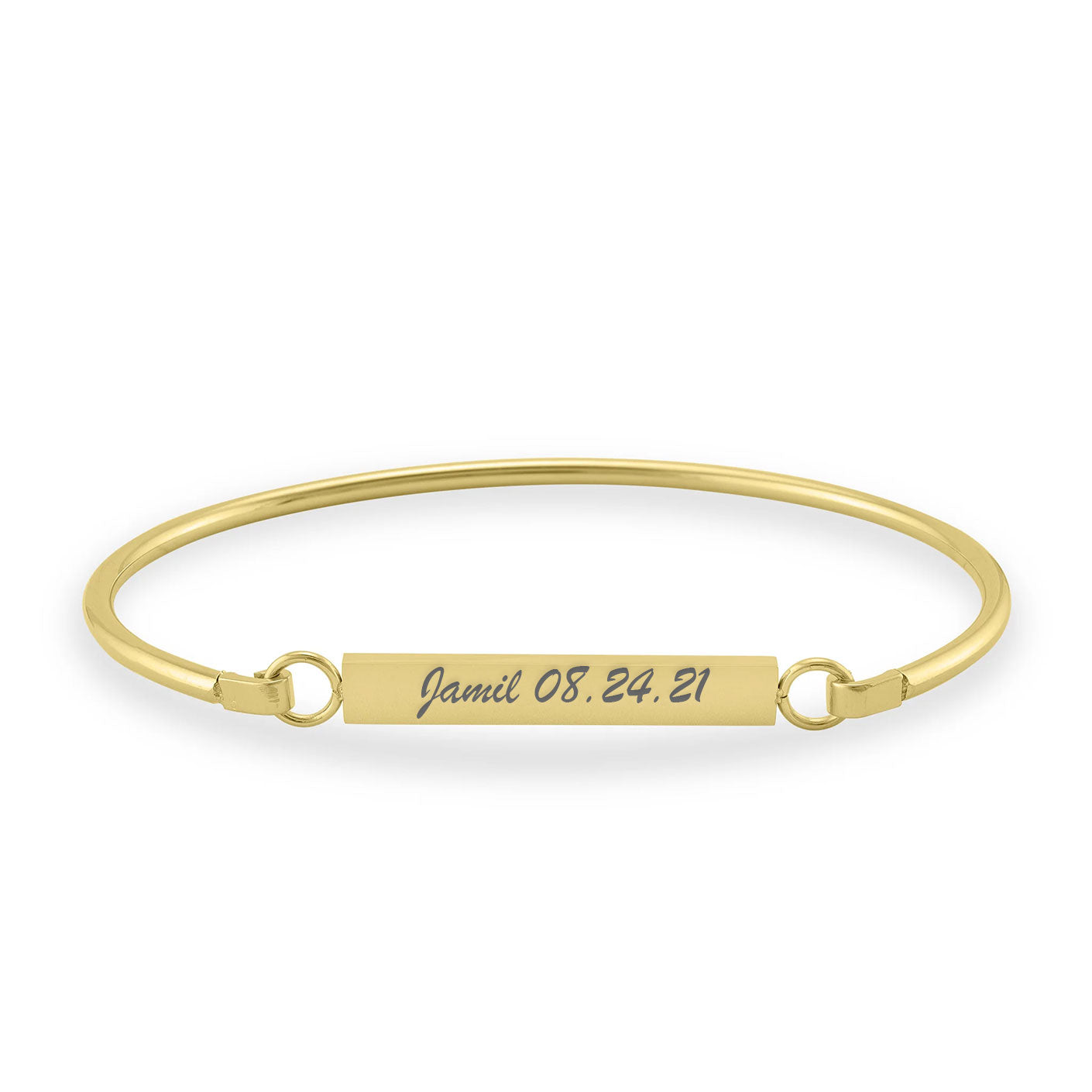 Personalized Bangle Bar Bracelet