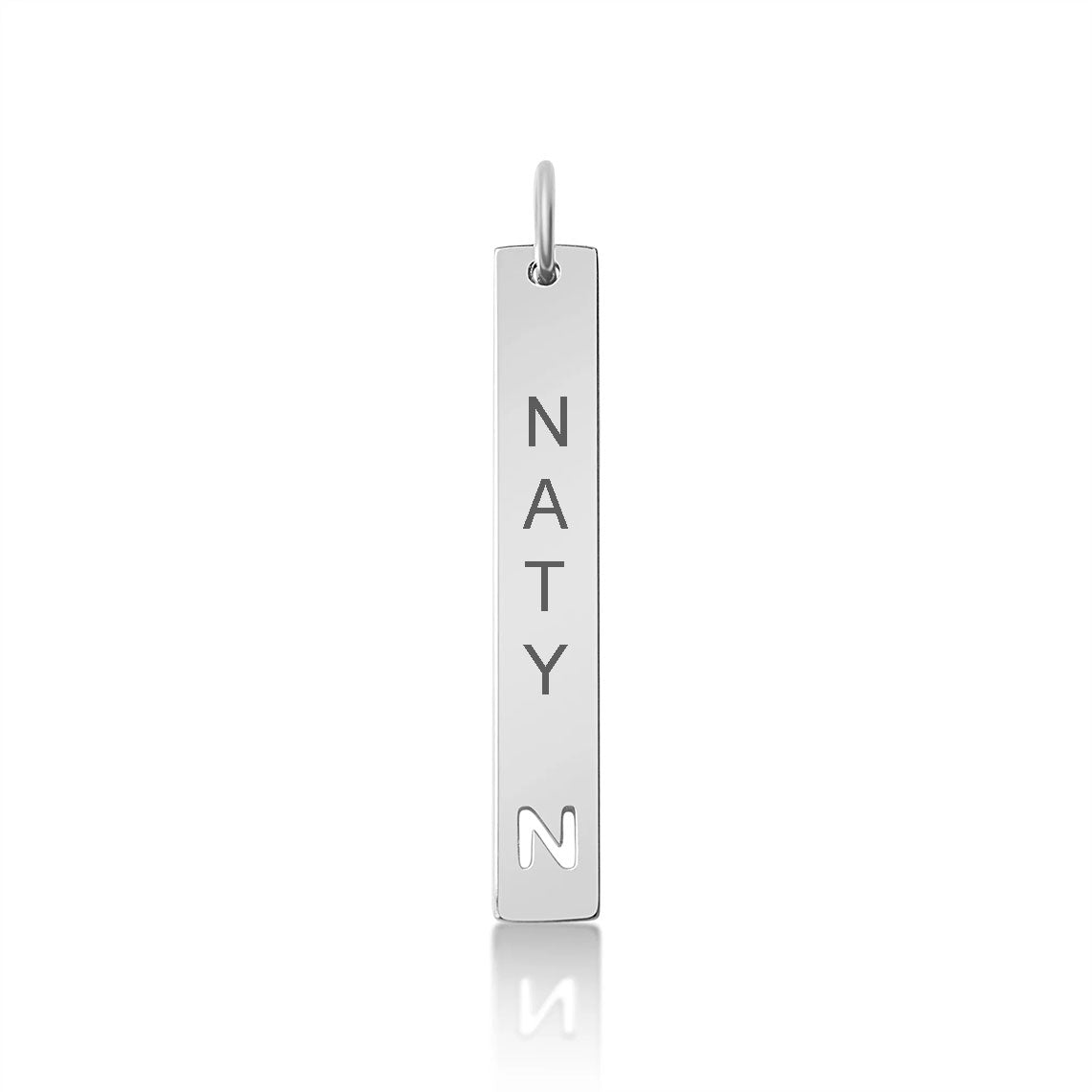 Personalized Bar Necklace with Initial Cutout