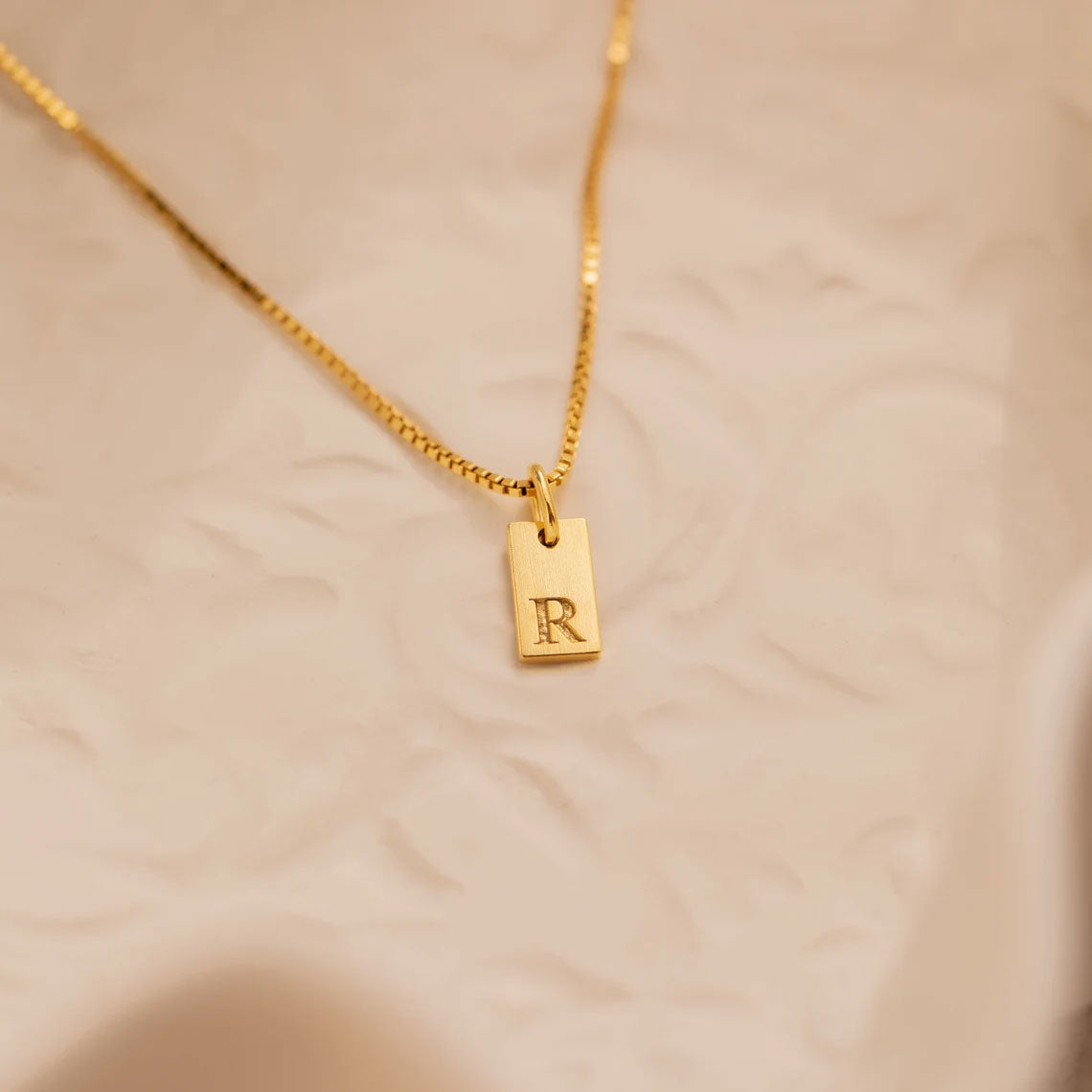 Mini Initial Tag Necklace