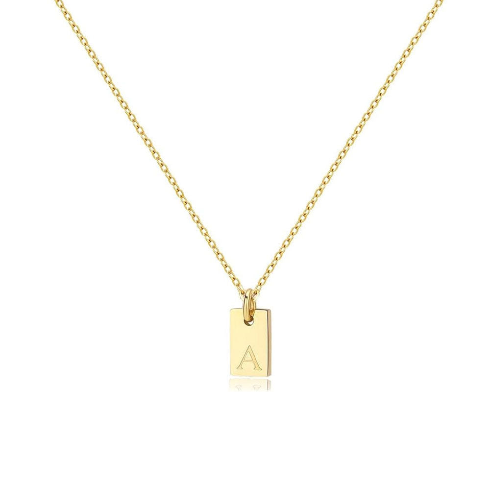 Mini Initial Tag Necklace