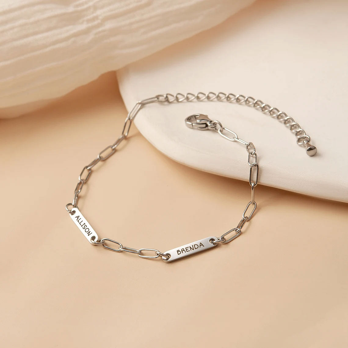 Personalized Paperclip 2 Bar Bracelet