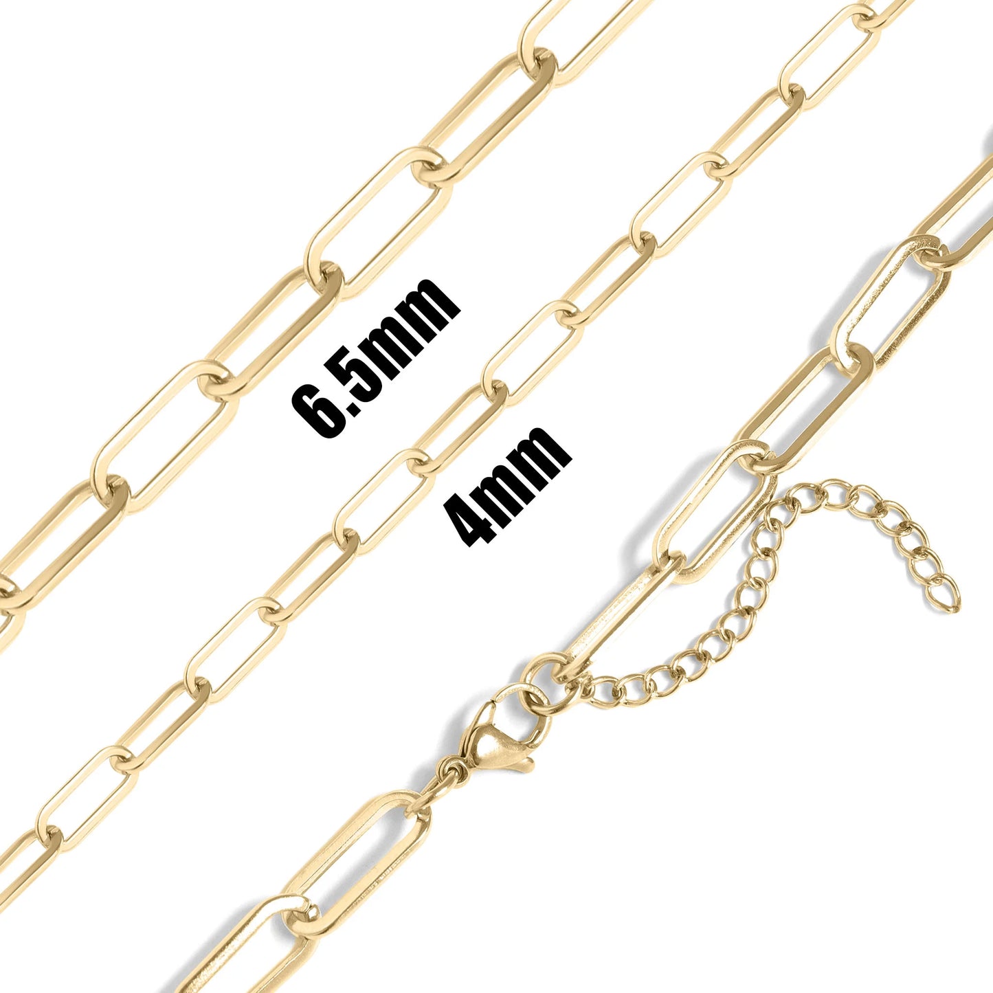 Paperclip Chain Necklace In Silver