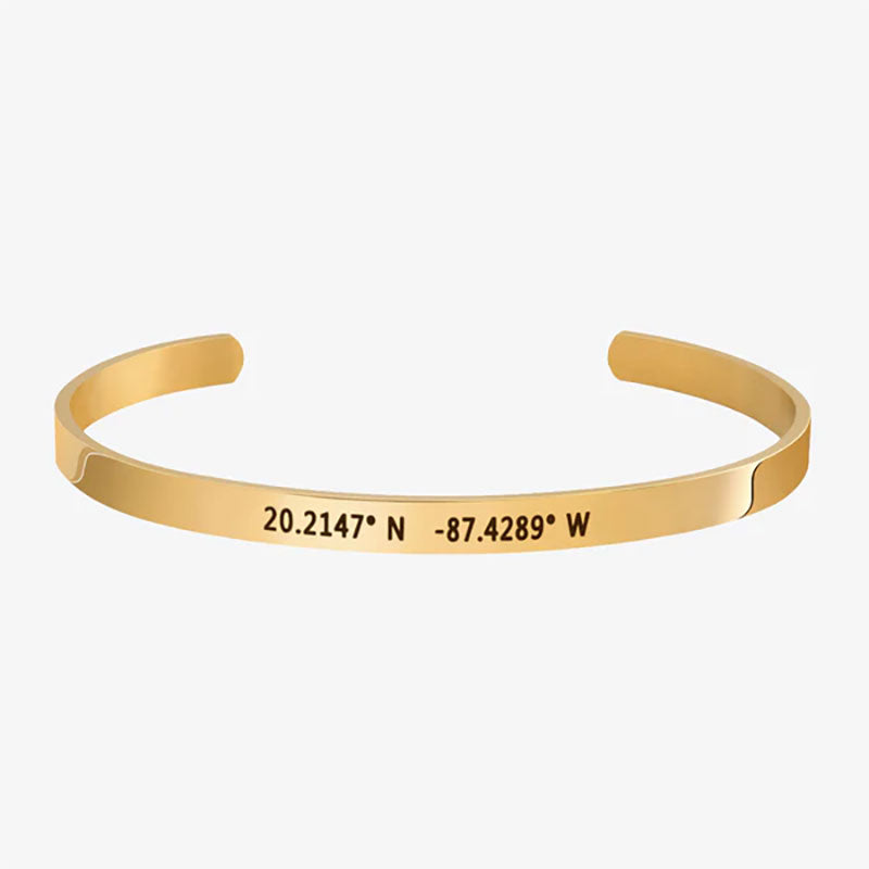 Personalized Cuff Bracelet in Gold
