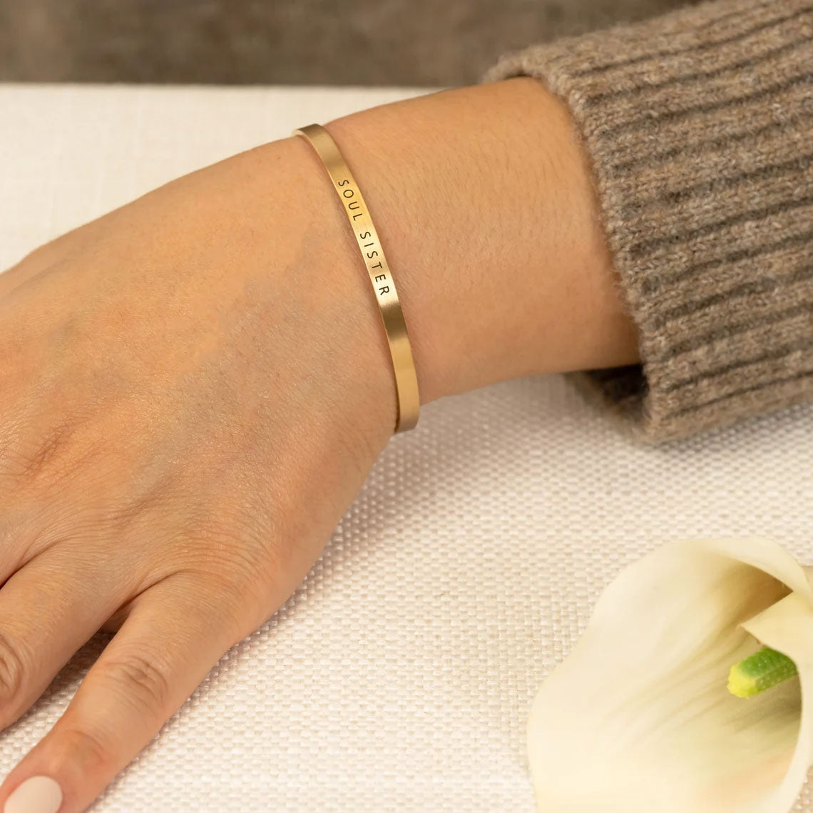Personalized Cuff Bracelet in Gold