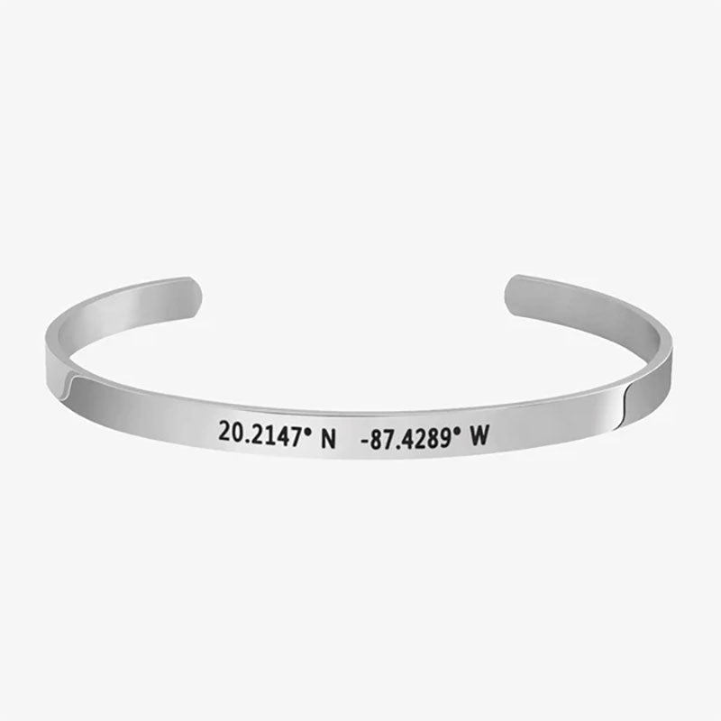 Personalized Cuff Bracelet in Silver