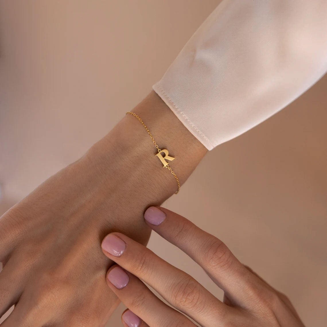 Personalized Initial Bracelet In Silver