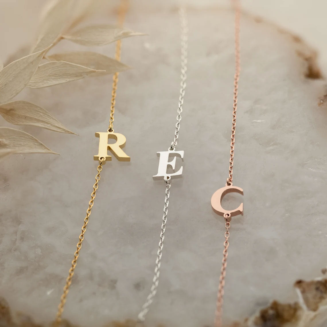 Personalized Initial Bracelet In Silver