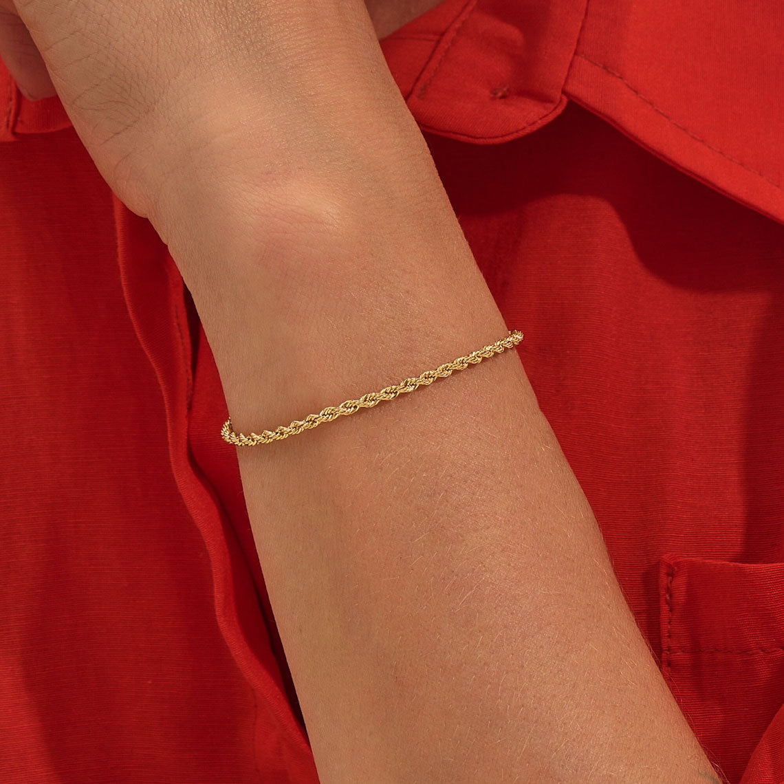 Rope Chain Bracelet In Gold