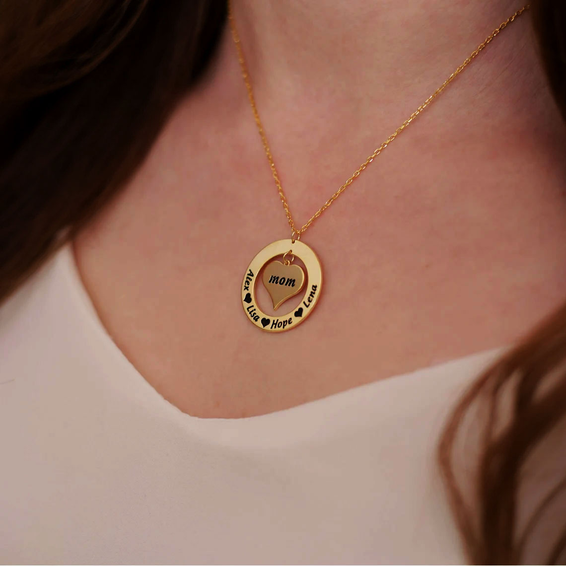 Personalized Protected Heart Name Necklace