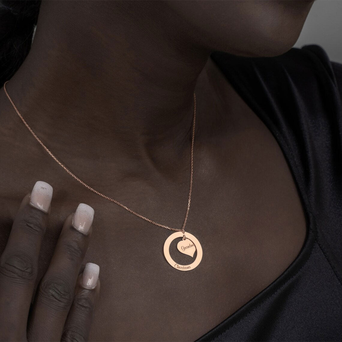 Personalized Protected Heart Name Necklace