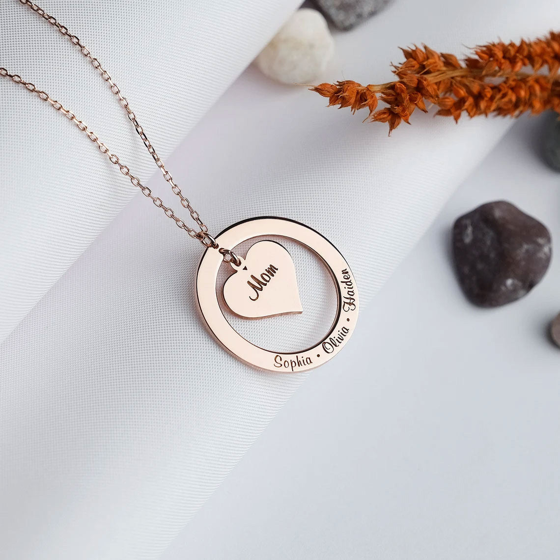 Personalized Protected Heart Name Necklace