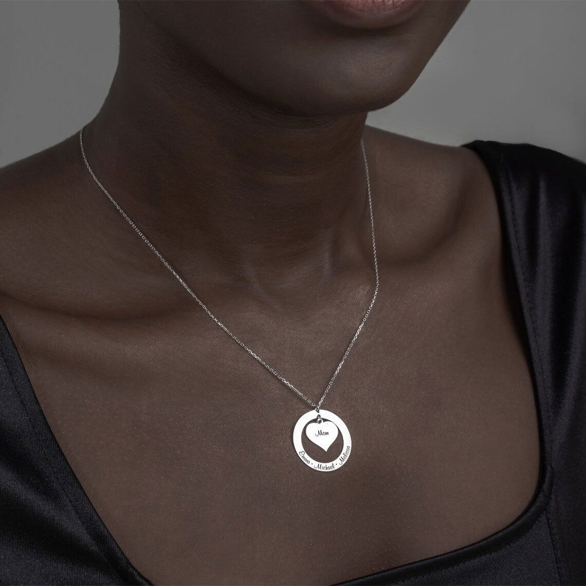 Personalized Protected Heart Name Necklace