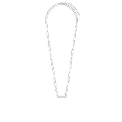 Paperclip Chain Personalized 1 Name Bar Necklace