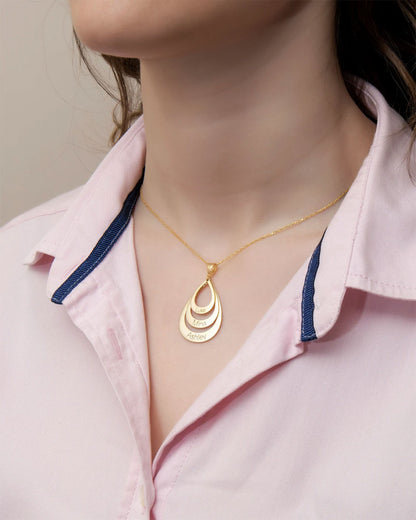 3 Drop Necklace in Gold