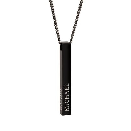 Vertical 3D Bar Necklace