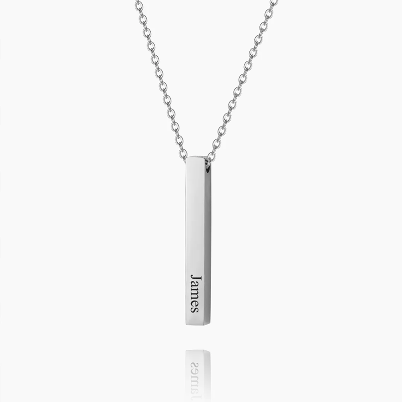 Vertical 3D Bar Necklace