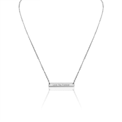 Personalized Plate Necklace In Silver