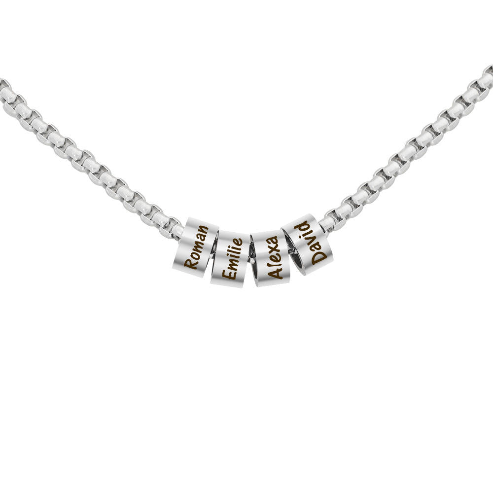 Multi Name Personalized Bead Necklace