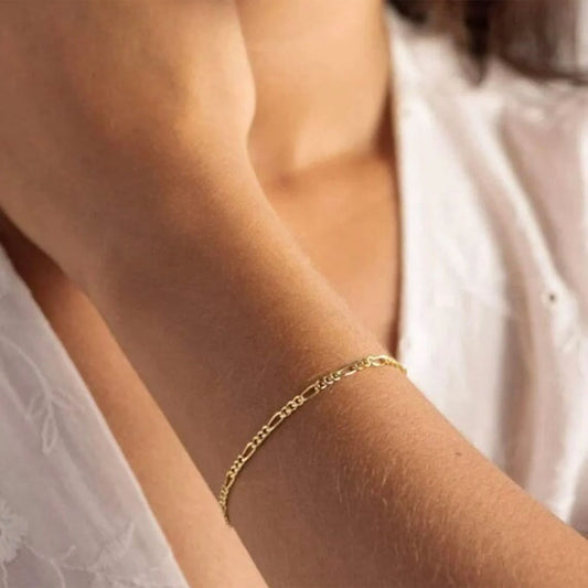 Gold Figaro Chain Bracelet