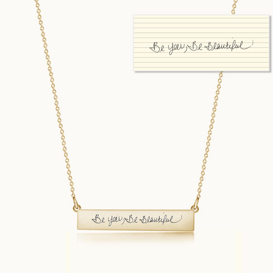 Handwriting Bar Necklace