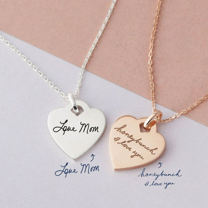 Handwriting Heart Necklace