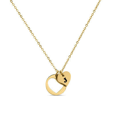 Initial Heart Cutout Necklace