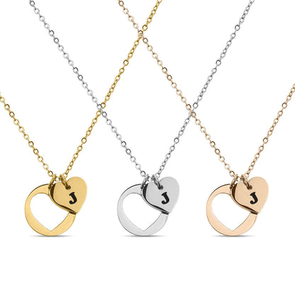 Initial Heart Cutout Necklace