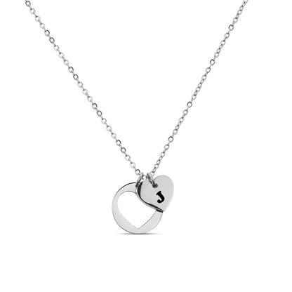 Initial Heart Cutout Necklace