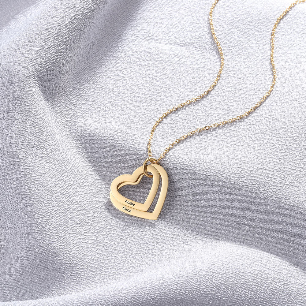 Stacking Heart Charm Necklace