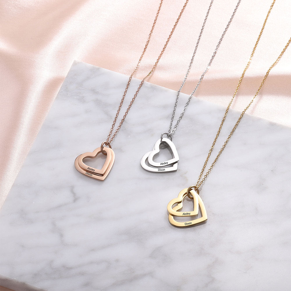 Stacking Heart Charm Necklace