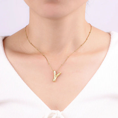 Bubble Initial Necklace