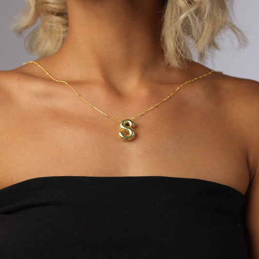 Bubble Initial Necklace