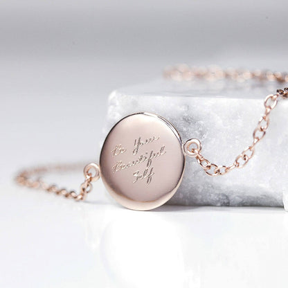 Personalized Coin Disc Bracelet