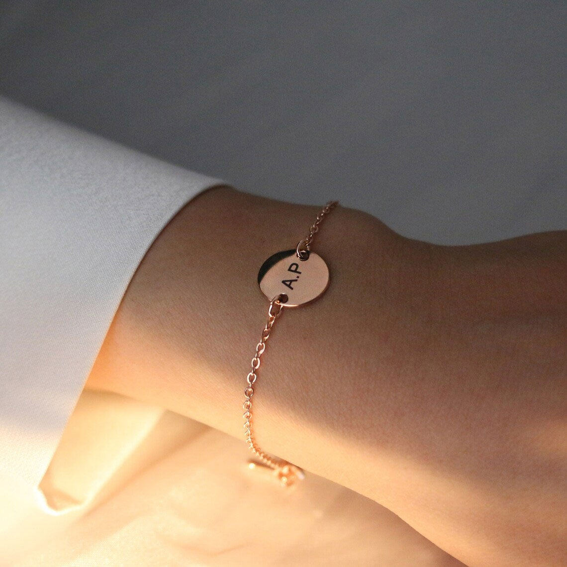 Personalized Coin Disc Bracelet