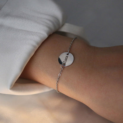 Personalized Coin Disc Bracelet