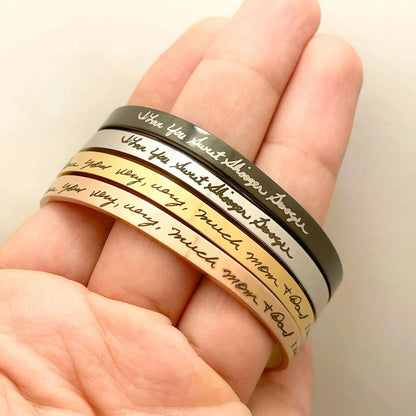 Handwriting Cuff Bracelet