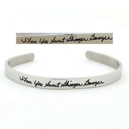 Handwriting Cuff Bracelet