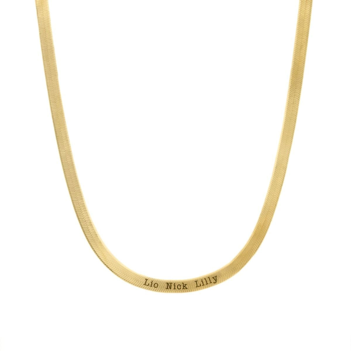 Personalized Herringbone Chain Necklace