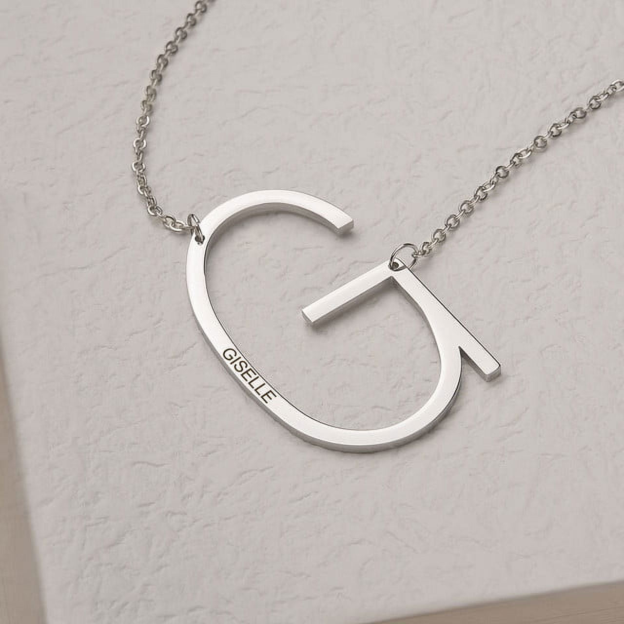 Engravable Large Statement Initial Necklace