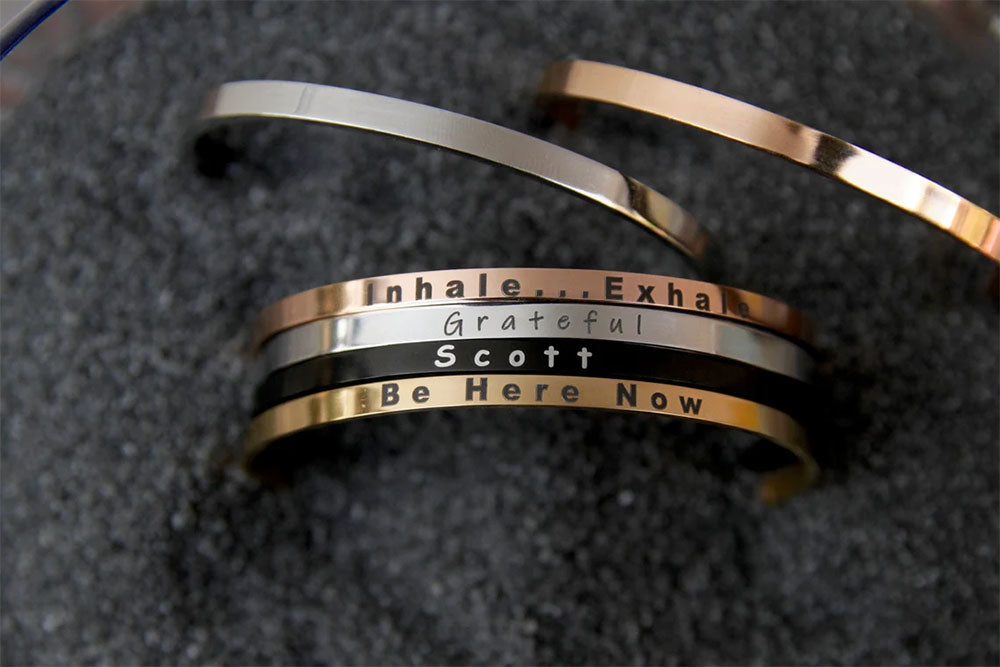 Personalized Cuff Bracelet in Rose Gold