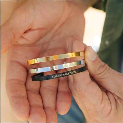 Personalized Cuff Bracelet in Gold